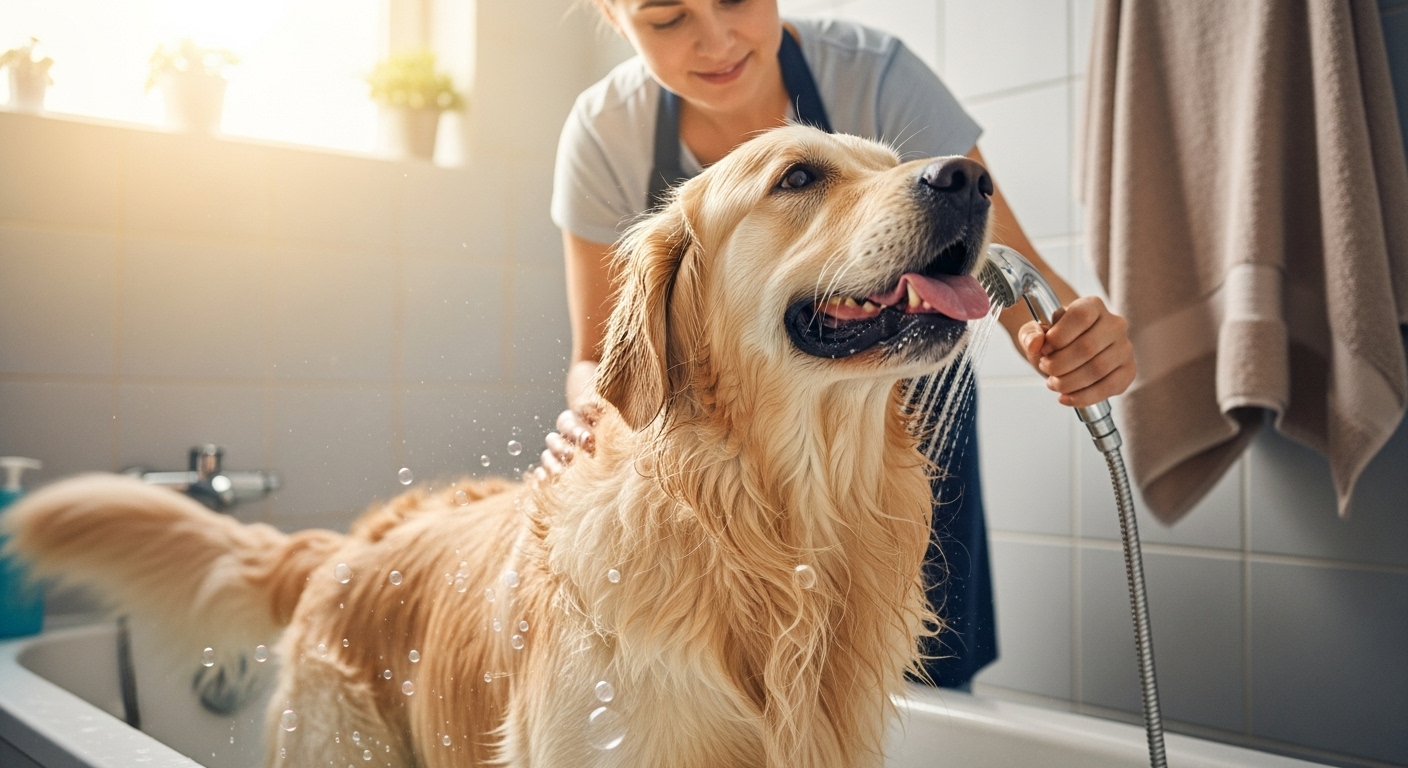 How to Bathe a Large Dog at Home How to Bathe a Large Dog at Home