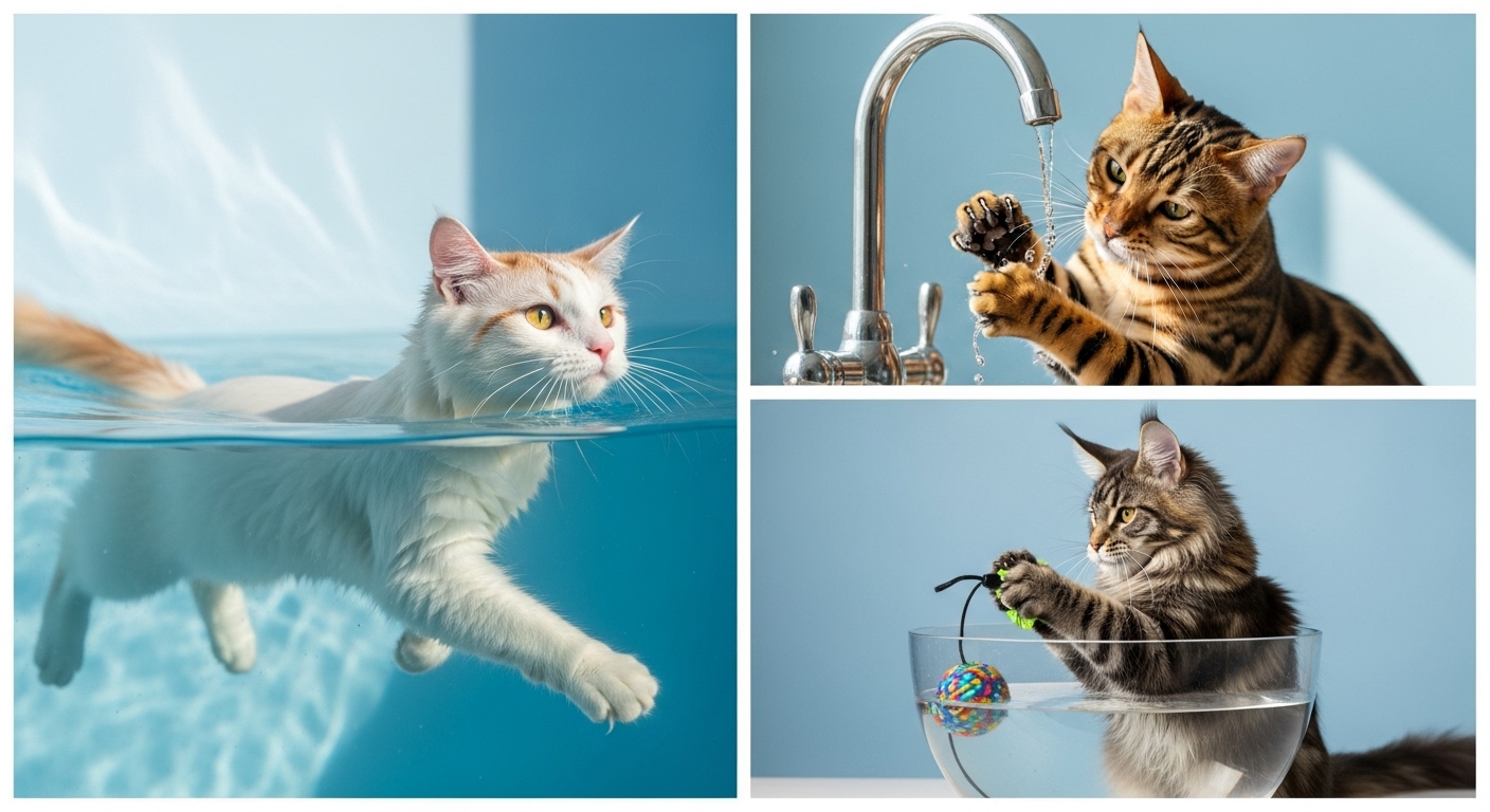 Surprising Felines Who Love to Swim Surprising Felines Who Love to Swim