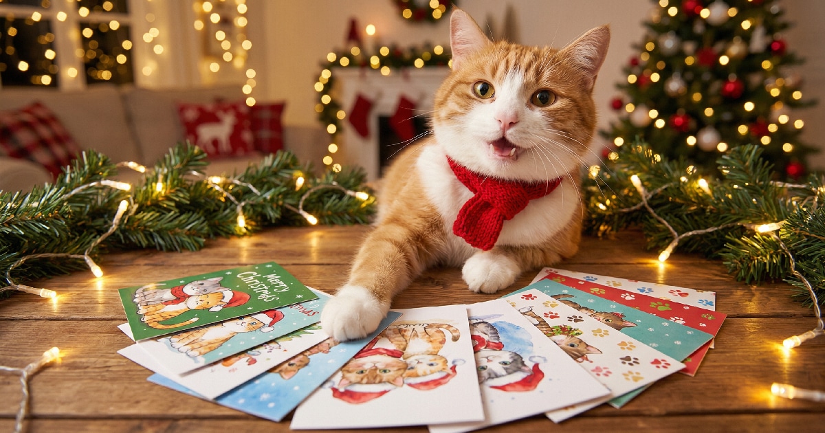 Send Smiles With These Purrfectly Adorable Cat Christmas Cards Send Smiles With These Purrfectly Adorable Cat Christmas Cards
